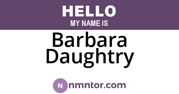 Barbara Daughtry