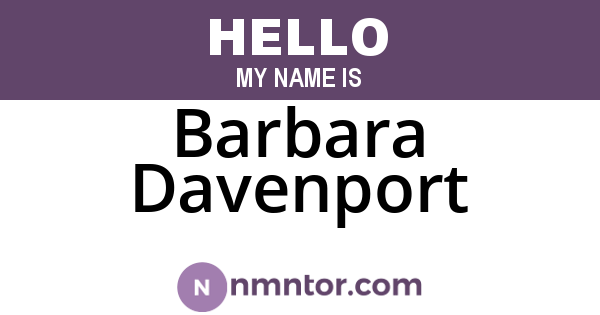 Barbara Davenport
