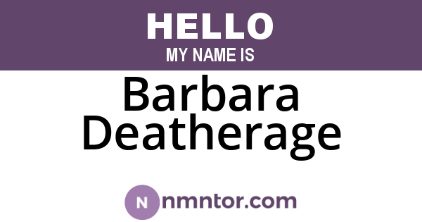 Barbara Deatherage