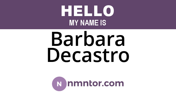 Barbara Decastro