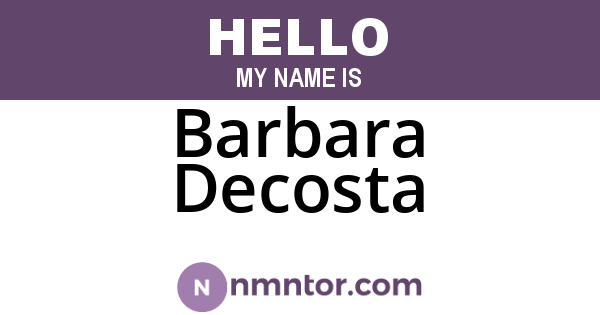 Barbara Decosta