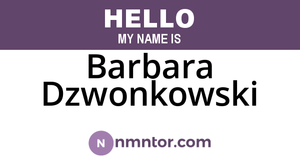 Barbara Dzwonkowski