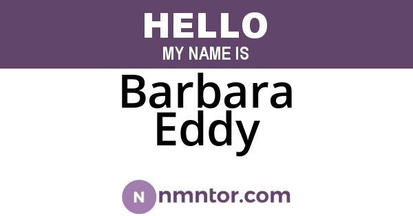 Barbara Eddy
