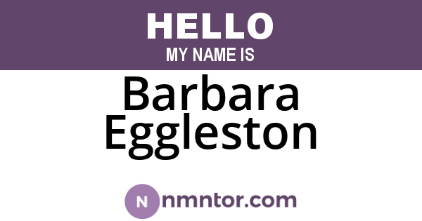 Barbara Eggleston