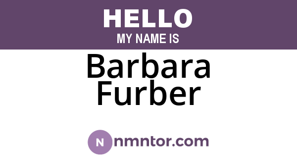Barbara Furber