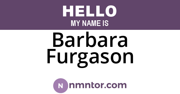 Barbara Furgason