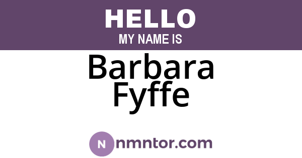 Barbara Fyffe