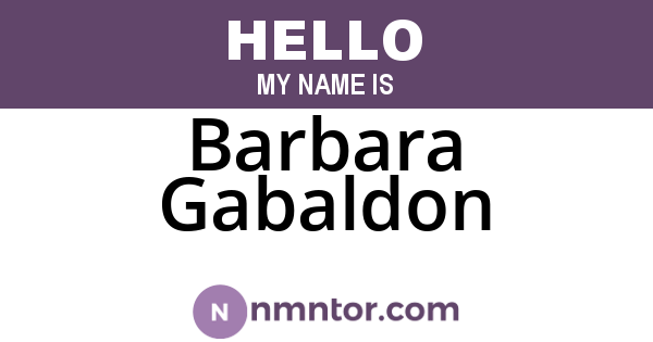Barbara Gabaldon