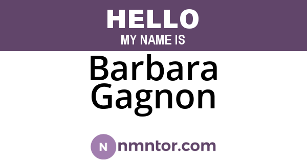 Barbara Gagnon
