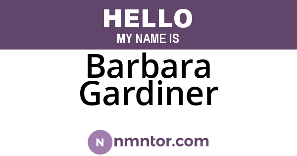 Barbara Gardiner