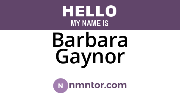 Barbara Gaynor