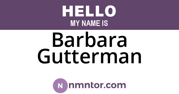 Barbara Gutterman