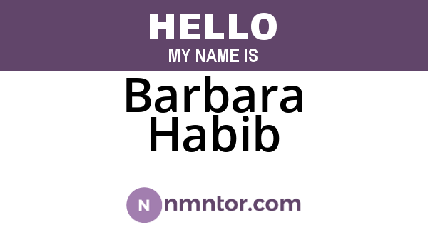 Barbara Habib