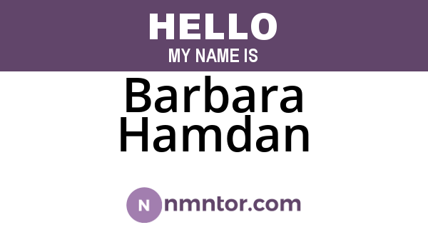 Barbara Hamdan