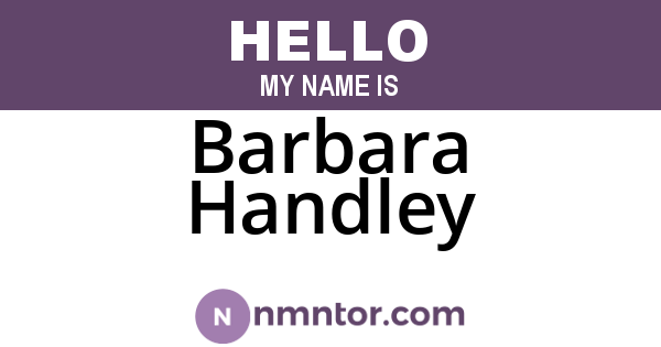 Barbara Handley