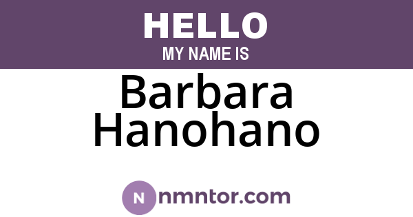Barbara Hanohano