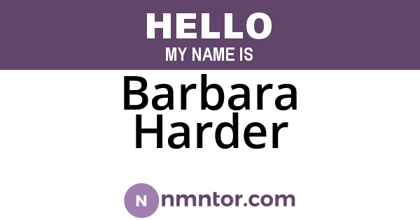 Barbara Harder
