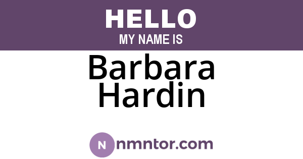 Barbara Hardin