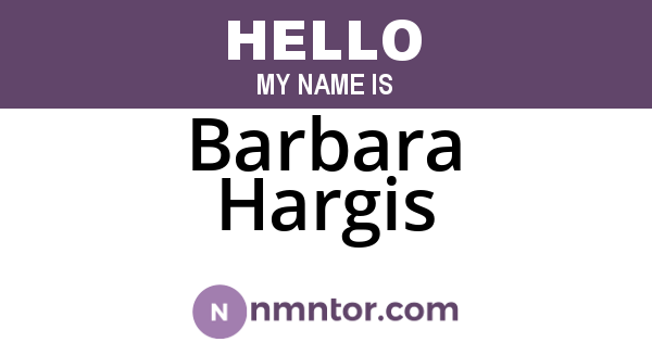 Barbara Hargis