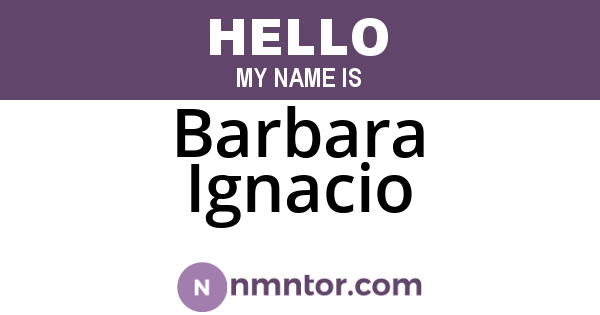 Barbara Ignacio