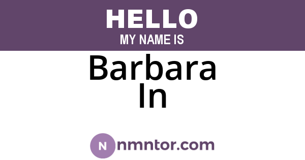 Barbara In