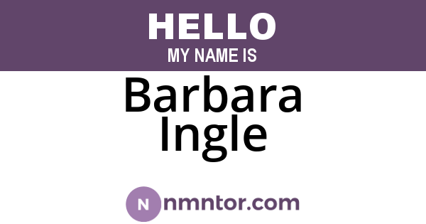 Barbara Ingle