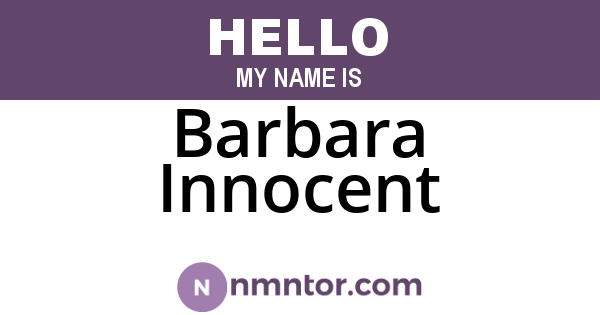 Barbara Innocent