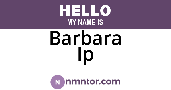 Barbara Ip