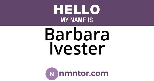 Barbara Ivester