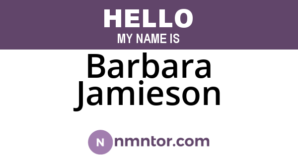 Barbara Jamieson