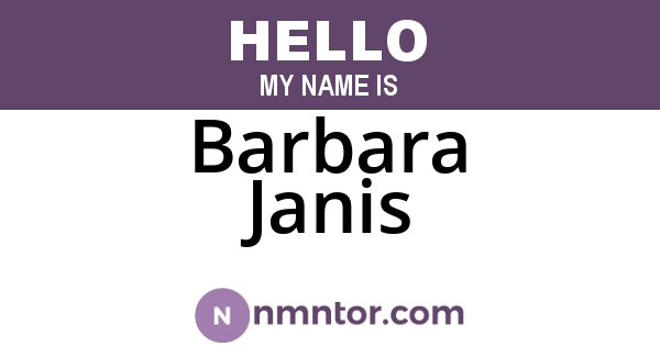 Barbara Janis