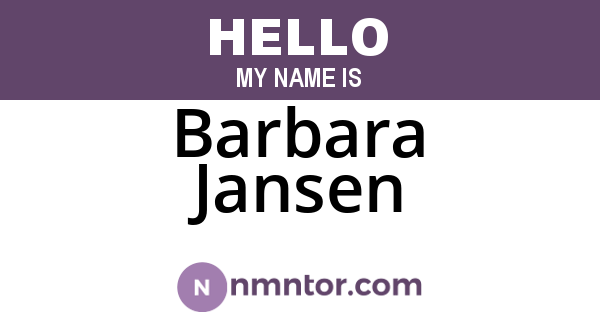Barbara Jansen