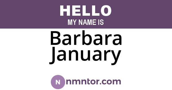 Barbara January
