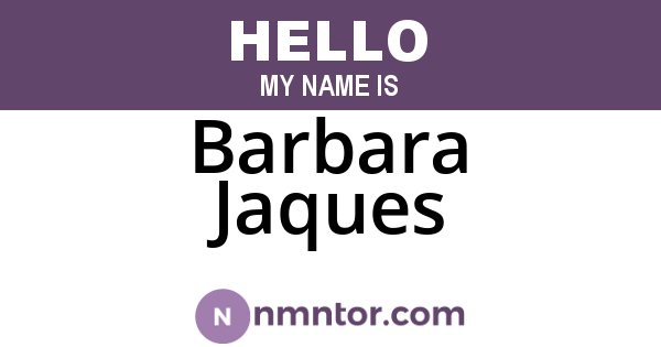 Barbara Jaques