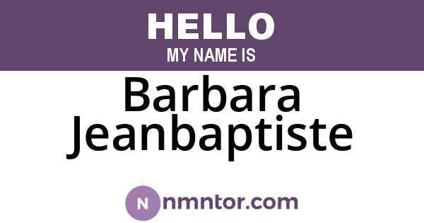 Barbara Jeanbaptiste