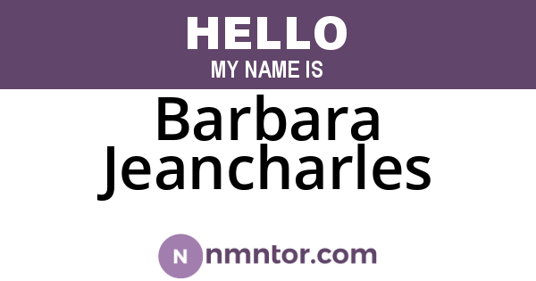 Barbara Jeancharles