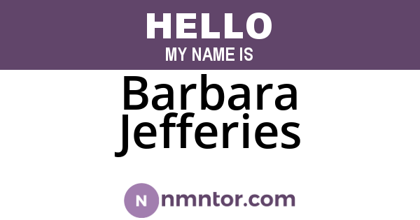 Barbara Jefferies