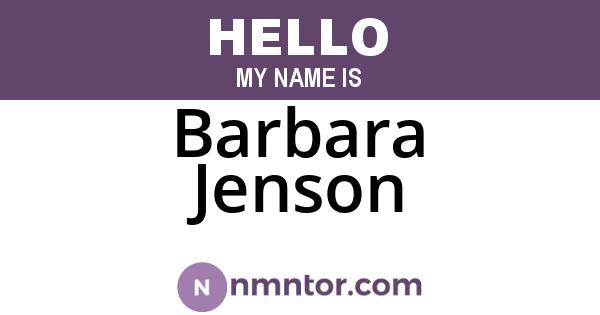 Barbara Jenson