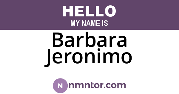 Barbara Jeronimo