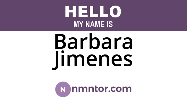 Barbara Jimenes
