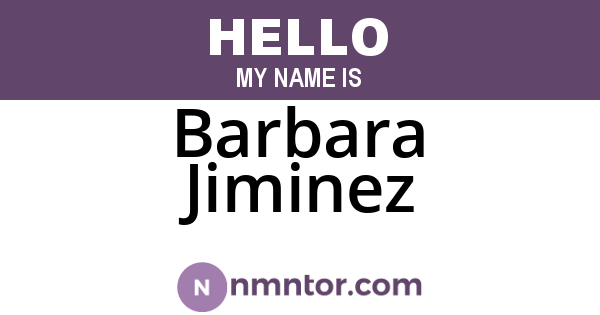 Barbara Jiminez