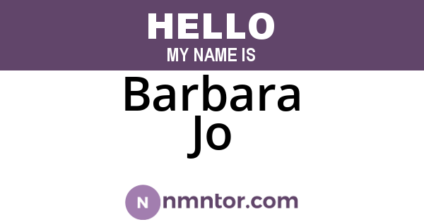 Barbara Jo