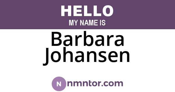 Barbara Johansen