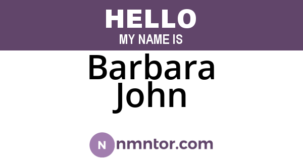 Barbara John