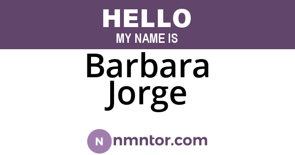 Barbara Jorge