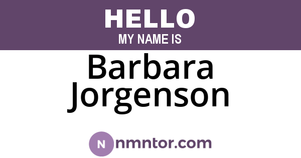 Barbara Jorgenson