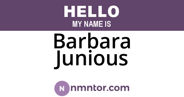 Barbara Junious