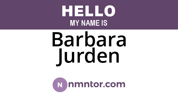 Barbara Jurden