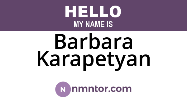 Barbara Karapetyan
