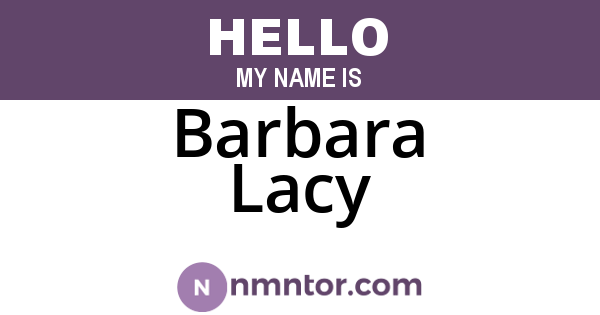 Barbara Lacy